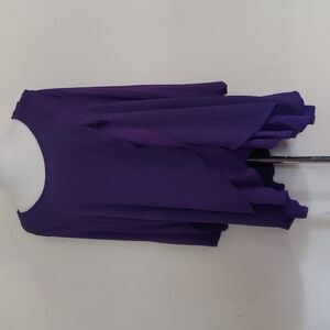 Jessica London Layered lagenlook purple 3/4 sleeve blouse size 26/28